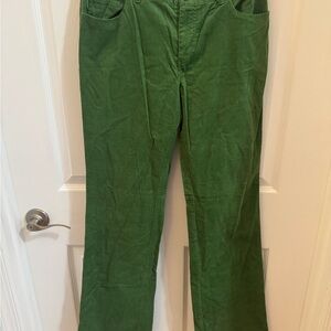 Vintage Lilly Pulitzer Green Corduroy Wide Leg  Pants